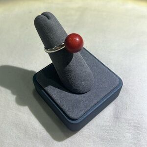 Handmade Sterling Silver Coral Ring